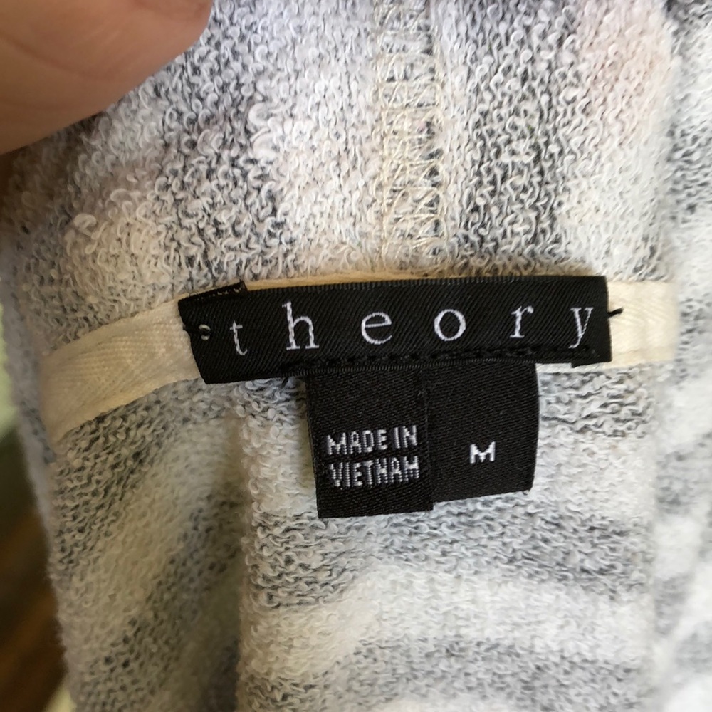 Theory Nordstrom Striped Open Front Sweatshirt - image 4
